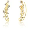 Jwl Luxury Pearls Gražūs auksiniu dengti ilgi auskarai su kristalais JL0740