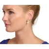 Jwl Luxury Pearls Gražūs paauksuoti auskarai su tikrais perlais ir cirkoniais JL0827