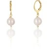 Jwl Luxury Pearls Gražūs paauksuoti auskarai su tikrais baltais perlais JL0678