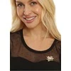 Jwl Luxury Pearls Graži dvispalvė sagė su perlu 2in1 lotoso gėle JL0698