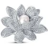 Jwl Luxury Pearls Graži sagė su perlu 2in1 Lotoso gėlė JL0697