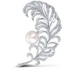 Jwl Luxury Pearls Graži perlinė sagė Plunksna JL0699