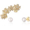 Jwl Luxury Pearls Gražus paauksuotų auskarų rinkinys (1x auskaras, 2x akmeninis auskaras) JL0780