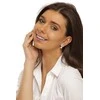 Jwl Luxury Pearls Gražūs sidabriniai auskarai su tikrais perlais ir cirkoniais JL0719