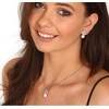 Jwl Luxury Pearls Gražus sidabrinis karoliai su tikru perlu ir cirkoniais JL0785 (grandinė, pakabukas)