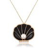 Jwl Luxury Pearls Žavi paauksuota kriauklių sagė su perlu 2in1 JL0764
