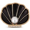 Jwl Luxury Pearls Žavi paauksuota kriauklių sagė su perlu 2in1 JL0764