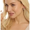 Jwl Luxury Pearls Žavūs sidabriniai auskarai su tikru baltu perlu JL0673
