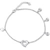 Jwl Luxury Pearls Subtili kojų grandinėlė su širdele ir perlu JL0806