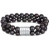 Jwl Luxury Pearls Dvigubos/dviejų eilių tikra juodo perlo apyrankė JL0599