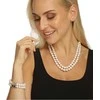 Jwl Luxury Pearls Dvigubos/dvigubos eilės tikrų baltų perlų karoliai JL0656