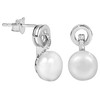 Jwl Luxury Pearls auskarai su baltu dešiniuoju perlu JL0503