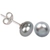 Jwl Luxury Pearls Auskarai su tikru pilku perlu JL0029