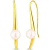 Jwl Luxury Pearls Elegantiški paauksuoti auskarai su perlais JL0856