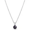 Jwl Luxury Pearls Dailaus sidabro tikro juodo perlų karoliai JL0836 (grandinė, pakabukas)