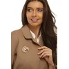Jwl Luxury Pearls Blizganti paauksuota sagė 2in1 su tikru perlu ir kristalais JL0730