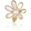 Jwl Luxury Pearls Auksuota sagė 2in1 su tikru baltu perlu ir perlamutru JL0661