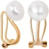 Jwl Luxury Pearls Auksuoti klipiniai auskarai su dešiniuoju perlu JL0399
