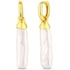 Jwl Luxury Pearls Auksu padengti kabantys auskarai su gėlavandeniais perlais 2in1 JL0855