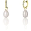 Jwl Luxury Pearls Auksuoti auskarai á la Duchess Kate su tikru perlu ir cirkoniais 3in1 JL0686