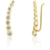 Jwl Luxury Pearls Auksuoti ilgi auskarai su putojančiais kristalais JL0743