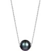 Jwl Luxury Pearls Moterų juodųjų perlų karoliai JL0582 (grandinė, pakabukas)