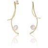 Jwl Luxury Pearls Ilgi paauksuoti auskarai su tikrais baroko perlais JL0682