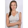Jwl Luxury Pearls Ilgas vėrinys iš baltų perlų, originalių JL0076