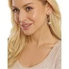 Jwl Luxury Pearls Ilgi sidabriniai auskarai su tikrais barokiniais perlais ir cirkoniais JL0681