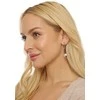 Jwl Luxury Pearls Ilgi sidabriniai auskarai su tikrais barokiniais perlais ir cirkoniais JL0681
