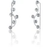 Jwl Luxury Pearls Išilginiai blizgantys auskarai su kristalais JL0690
