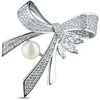 Jwl Luxury Pearls Prabangi moteriška sagė su perlais ir cirkoniais - kaspinėlis JL0869