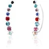 Jwl Luxury Pearls Dera ilgi auskarai su spalvotais kristalais JL0742