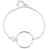 Jwl Luxury Pearls Minimalistinė sidabrinė apyrankė su tikrais perlais JL0859