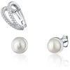 Jwl Luxury Pearls Modernus paauksuotų auskarų rinkinys (1x auskaras, 2x akmeninis auskaras) JL0808