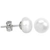 Jwl Luxury Pearls Originalūs auskarai su tikrais baltais perlais 2in1 JL0287