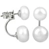 Jwl Luxury Pearls Originalūs auskarai su tikrais baltais perlais 2in1 JL0287