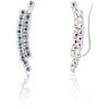 Jwl Luxury Pearls Blizgantys ilgi auskarai su kristalais JL0741