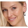 Jwl Luxury Pearls Sidabriniai auskarai apskritimai su tikrais juodais perlais JL0632