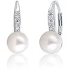 Jwl Luxury Pearls Sidabriniai auskarai su perlu ir cirkoniais JL0601