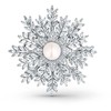 Jwl Luxury Pearls Blizganti sagė Flake 2 in 1 su tikru perlu JL0847