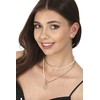 Jwl Luxury Pearls Stilingas auksu dengtas karoliai su tikrais upės perlais JL0798