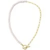 Jwl Luxury Pearls Madingas auksu dengtas karoliai su tikrais upės perlais JL0787