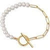 Jwl Luxury Pearls Madinga paauksuota apyrankė su tikrais upės perlais JL0789