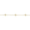 Kalace Delicate auksinis-plated bracelet with baltas flowers SK-B2849-J