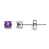 Kalace Sidabriniai akmenys su violetiniu kristalu 014246V