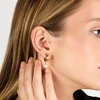 Karl Lagerfeld Gold-plated hoop earrings Pearl KLAYR15