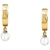 Karl Lagerfeld Gold-plated hoop earrings Pearl KLAYR15
