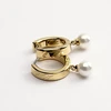 Karl Lagerfeld Gold-plated hoop earrings Pearl KLAYR15