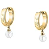 Karl Lagerfeld Gold-plated hoop earrings Pearl KLAYR15